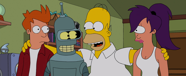 THE SIMPSONS Meets “Futurama” in a Special Crossover Episode!